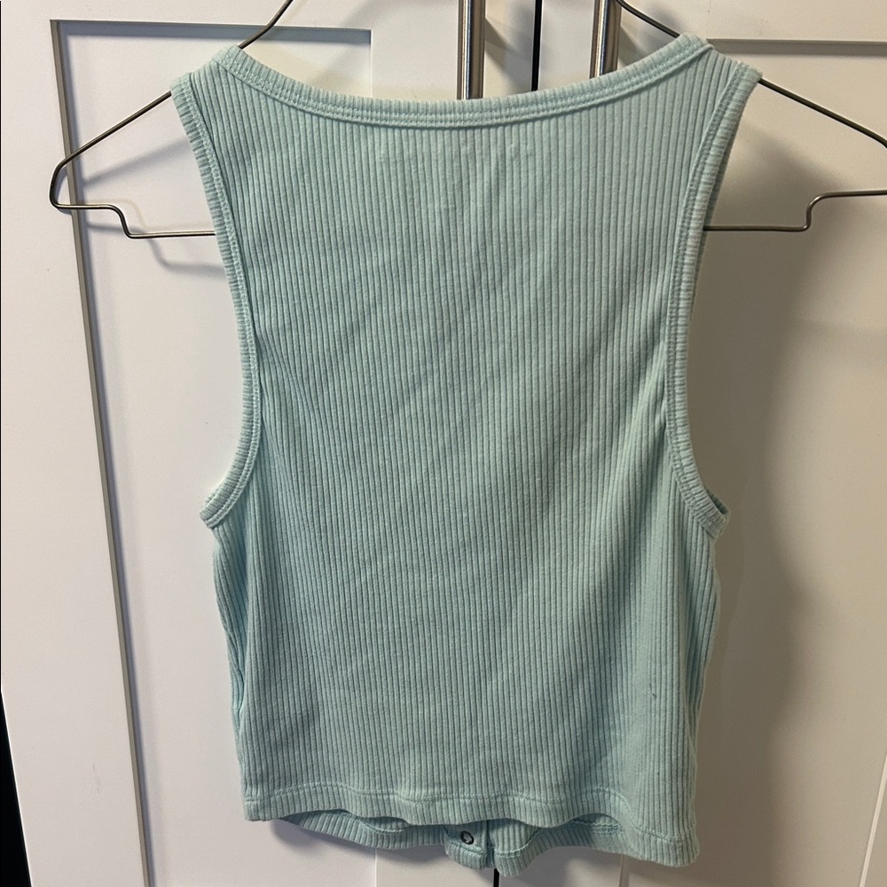 Aeropostale Light Blue Ribbed Tank Top - Picture 3 of 6